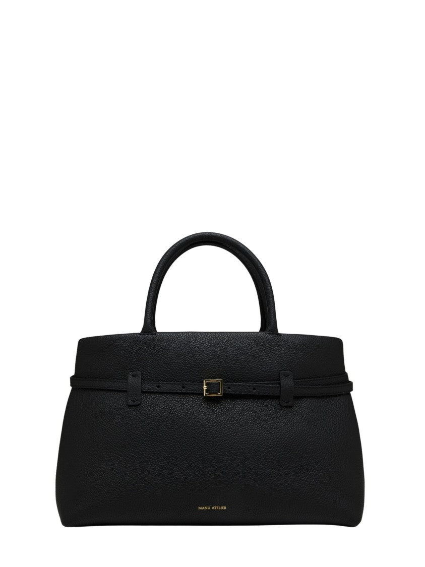 Manu Atelier Black Le Cambon 35 Leather Handbag