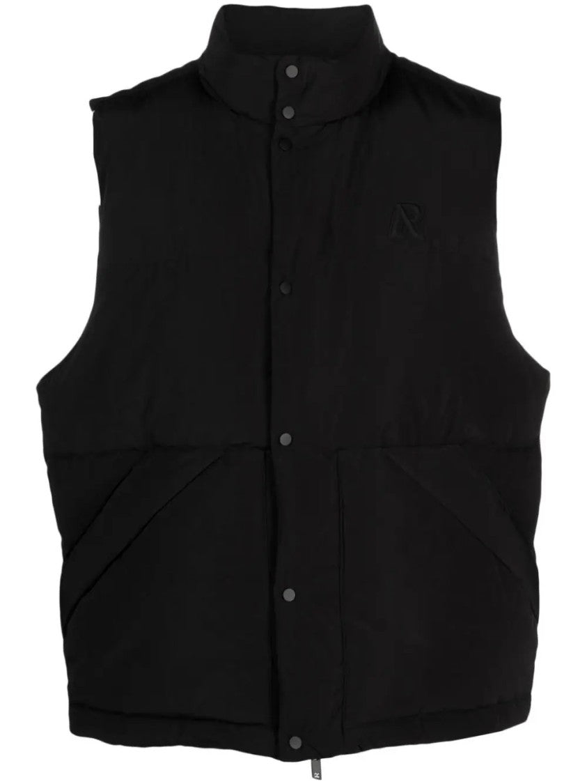 Represent Quilted Black Puffer Gilet