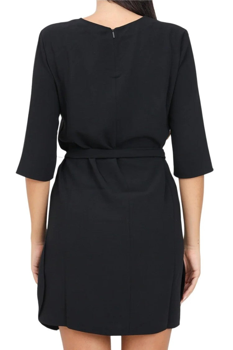 Armani Exchange Black Polyester Women's A-Line Dress