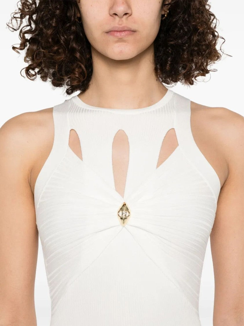 Elisabetta Franchi Sleeveless Knit Midi Dress