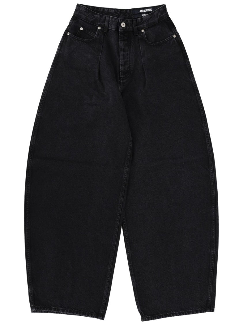 Jacquemus Ovalo Wide-Leg High-Waist Jeans