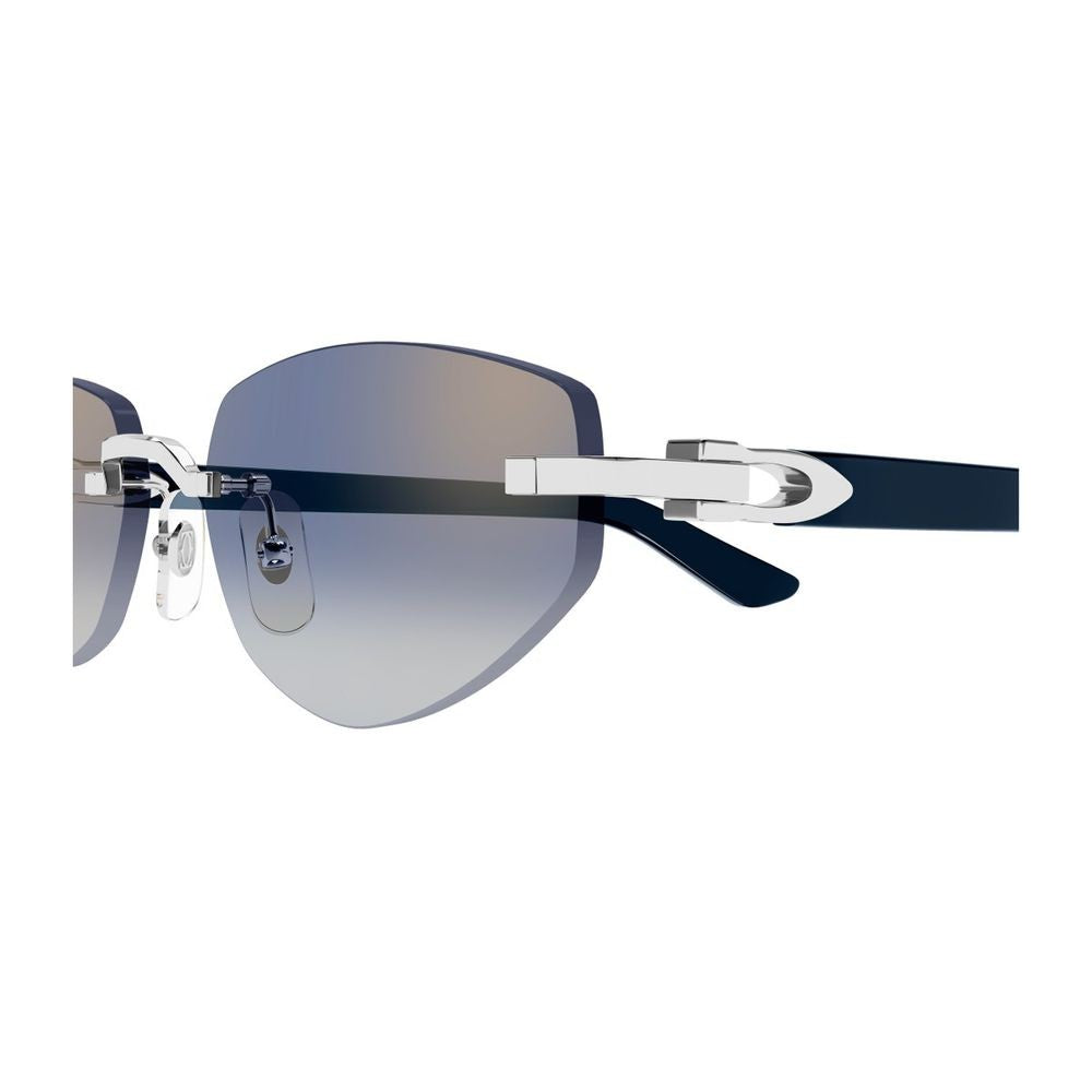 Cartier Ct0580s Décor C Allongé De Almond-Shaped Rimless Sunglasses