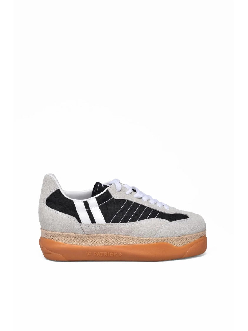 Tao X Patrick Beige Black Suede Panel Rubber Sole Sneakers