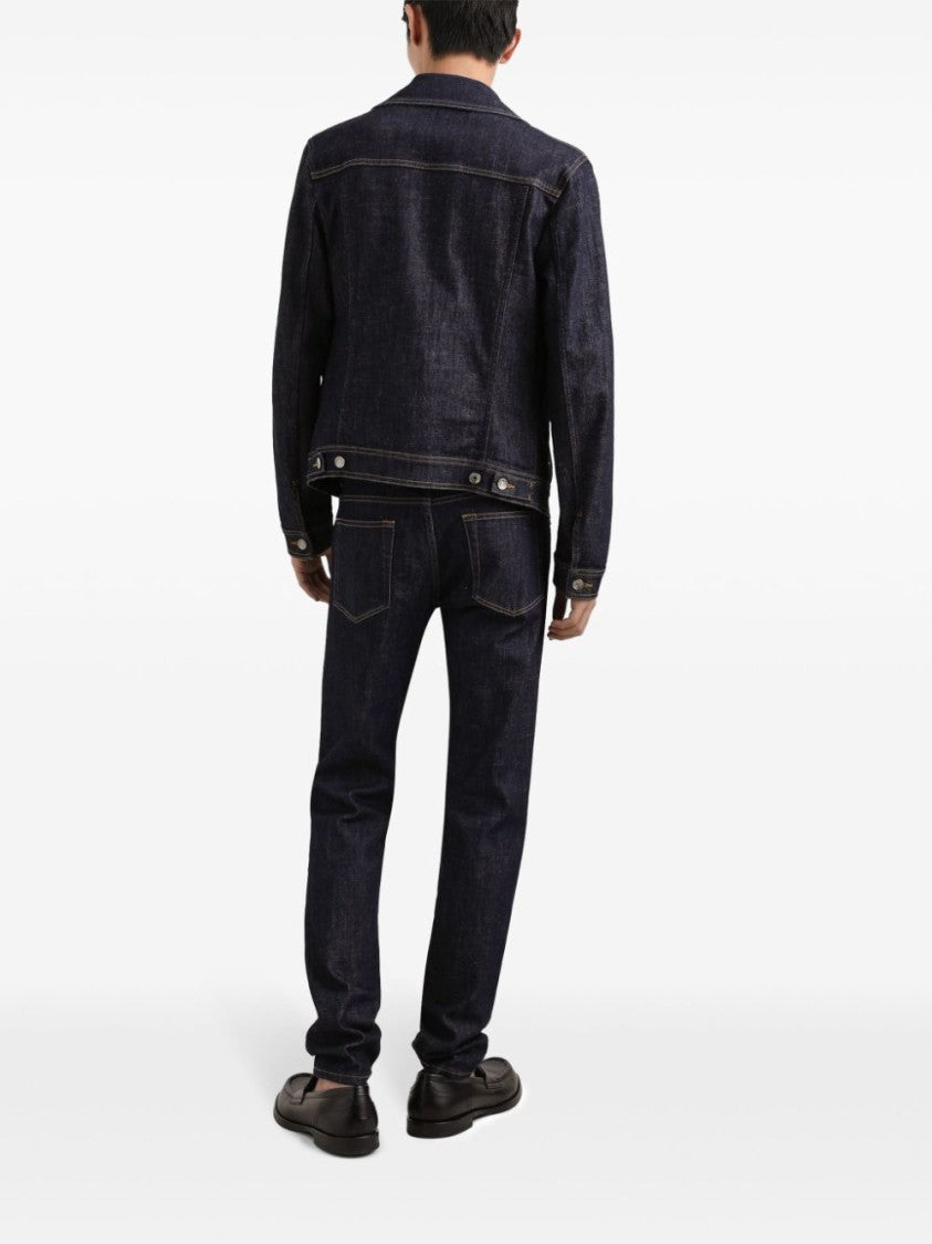 Dolce & Gabbana Classic Denim Jacket With Structured Silhouette