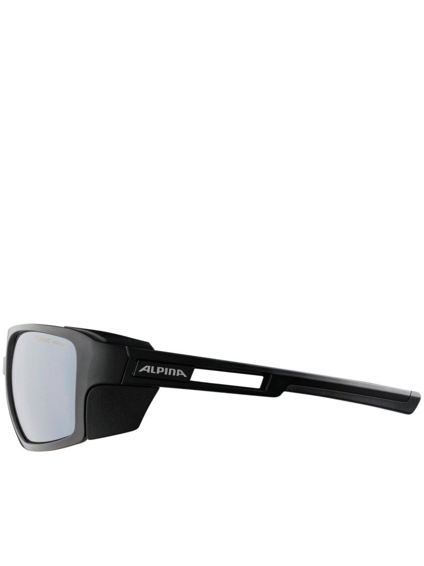 Alpina Rectangular Matte Black Sunglasses