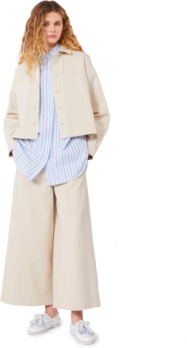 Max Mara Beige Polyethylene Casual Trousers
