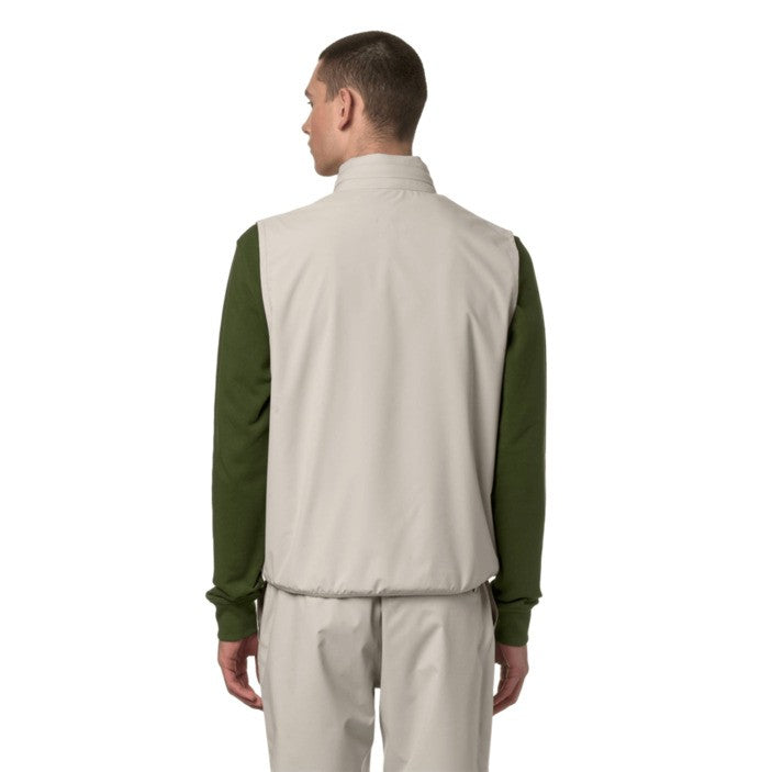 K-Way Beige Technical Jacket With Detachable Hood