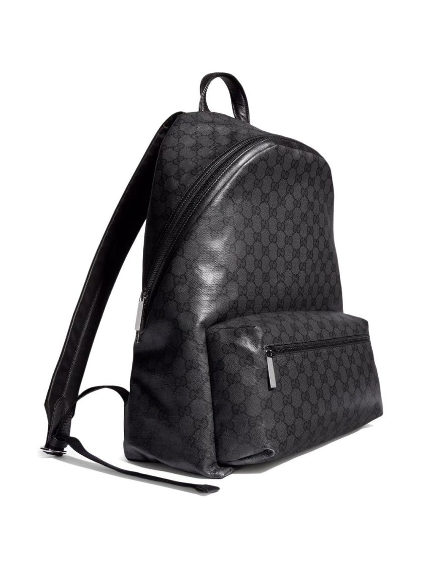 Gucci Black Monogram Rounded Top Backpack
