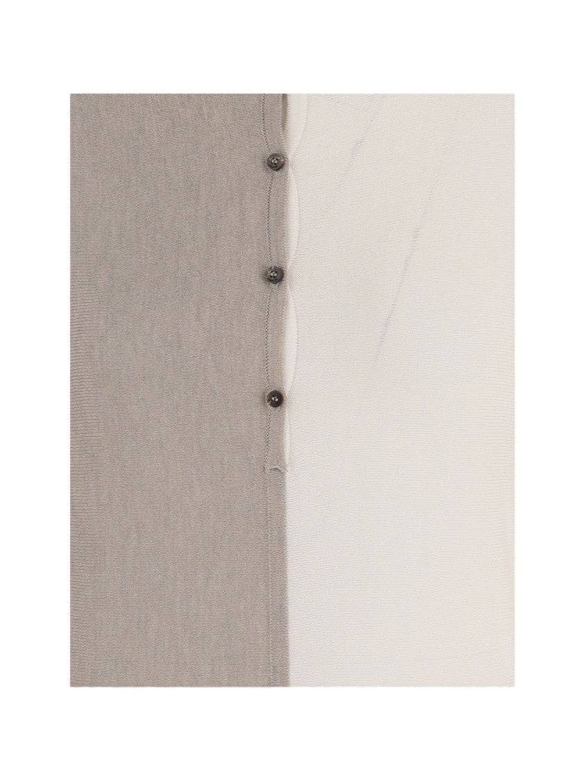 Jacquemus Beige Diamond-Patterned High-Collar Silk-Blend Polo Shirt