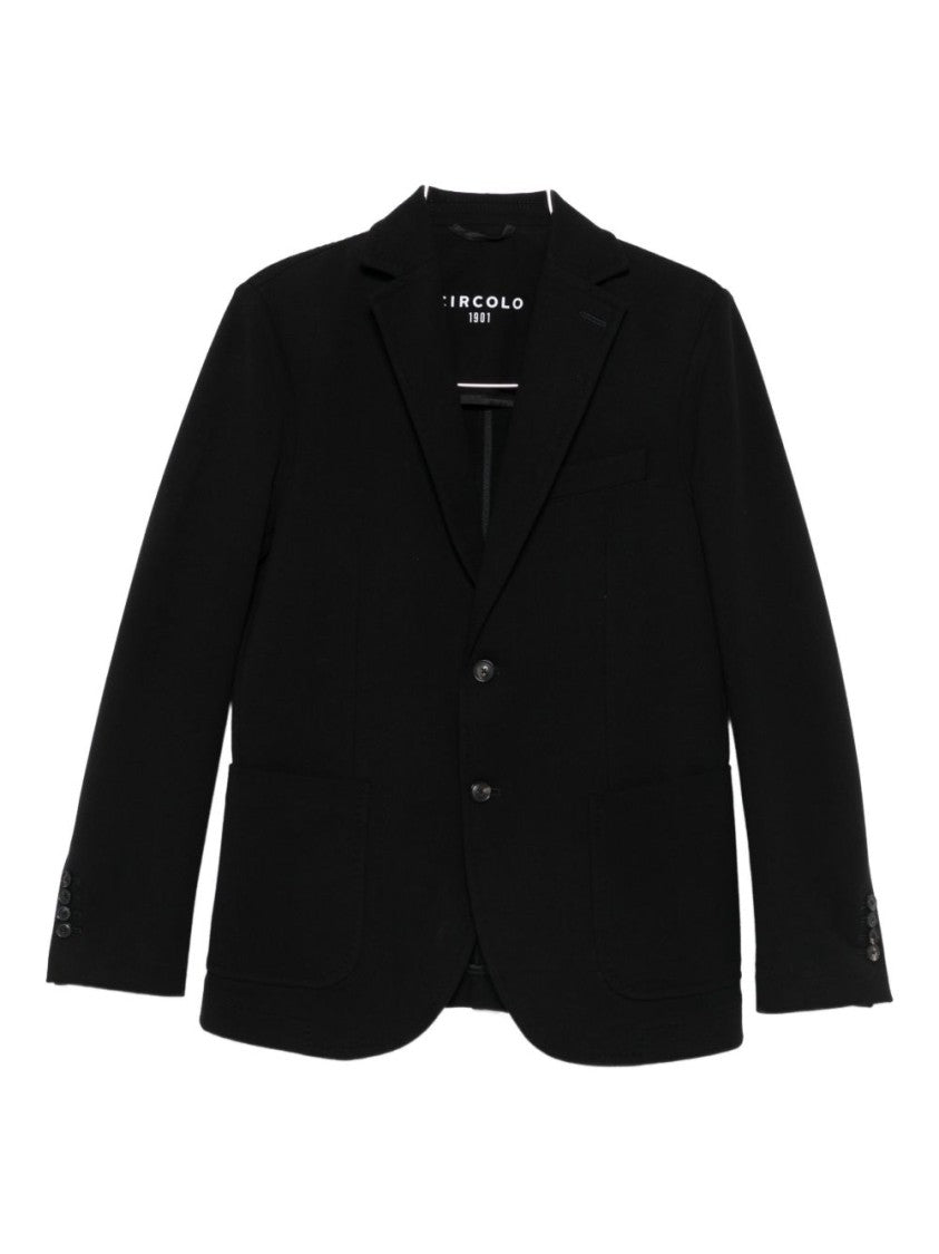 Circolo 1901 Tailored Black Jacket With Two-Button Front