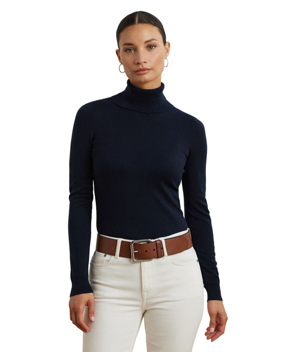 Lauren Ralph Lauren Refined Long Sleeve Pullover With High Turtleneck