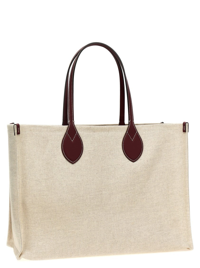 Gucci Canvas Tote Bag With Leather Details