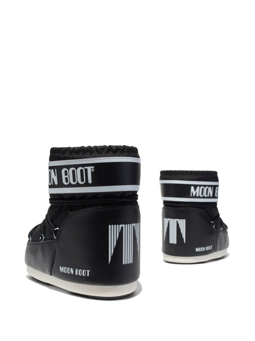 Moon Boot High-Ankle Black Boots With Logo Branding