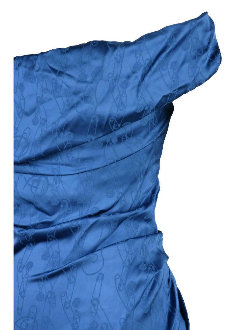 Vivienne Westwood Ginnie Pencil Dress With Off-The-Shoulder Neckline And Draped Detailing
