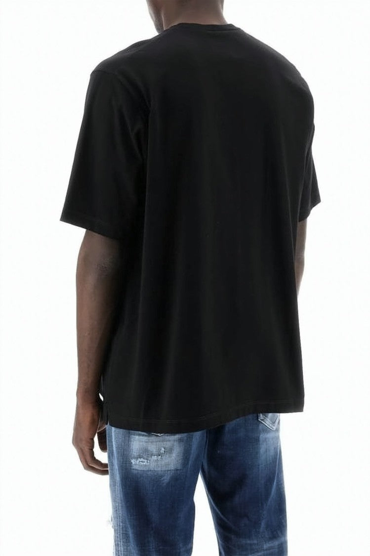 Dsquared2 Relaxed Fit Black T-Shirt With Centered Logo