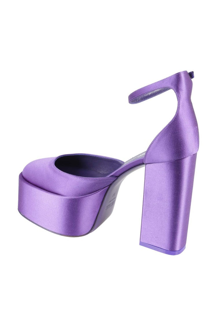 Paris Texas Rounded Toe Satin Finish Dalilah Platform Sandal