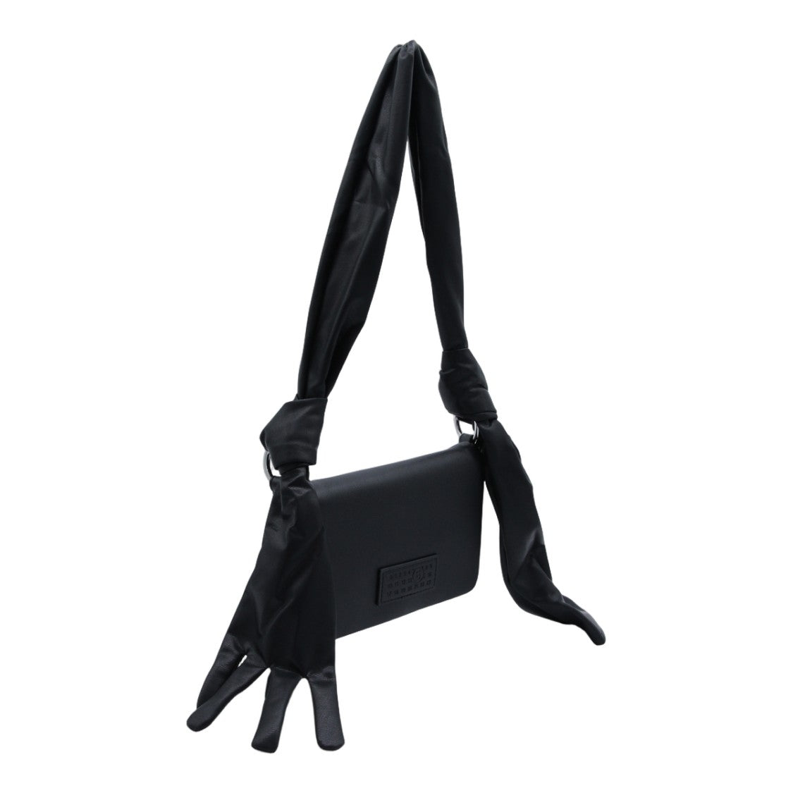 Mm6 By Maison Margiela Structured Black Shoulder Bag With Clean Lines And Minimalist Design
