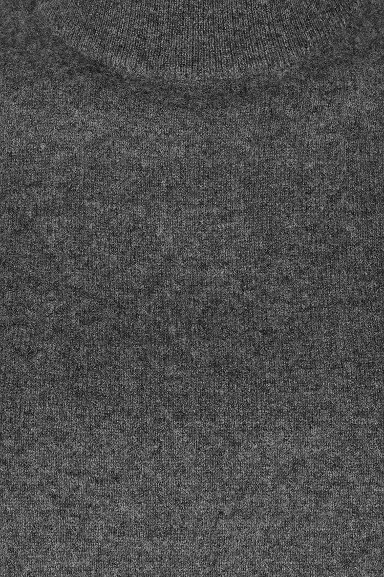 Semi Couture Gray Angelica Sweater With High Neckline And Structured Shoulders