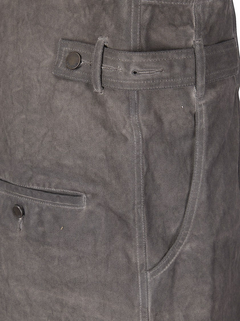 Uma Wang Blue Panda Cotton Salopette