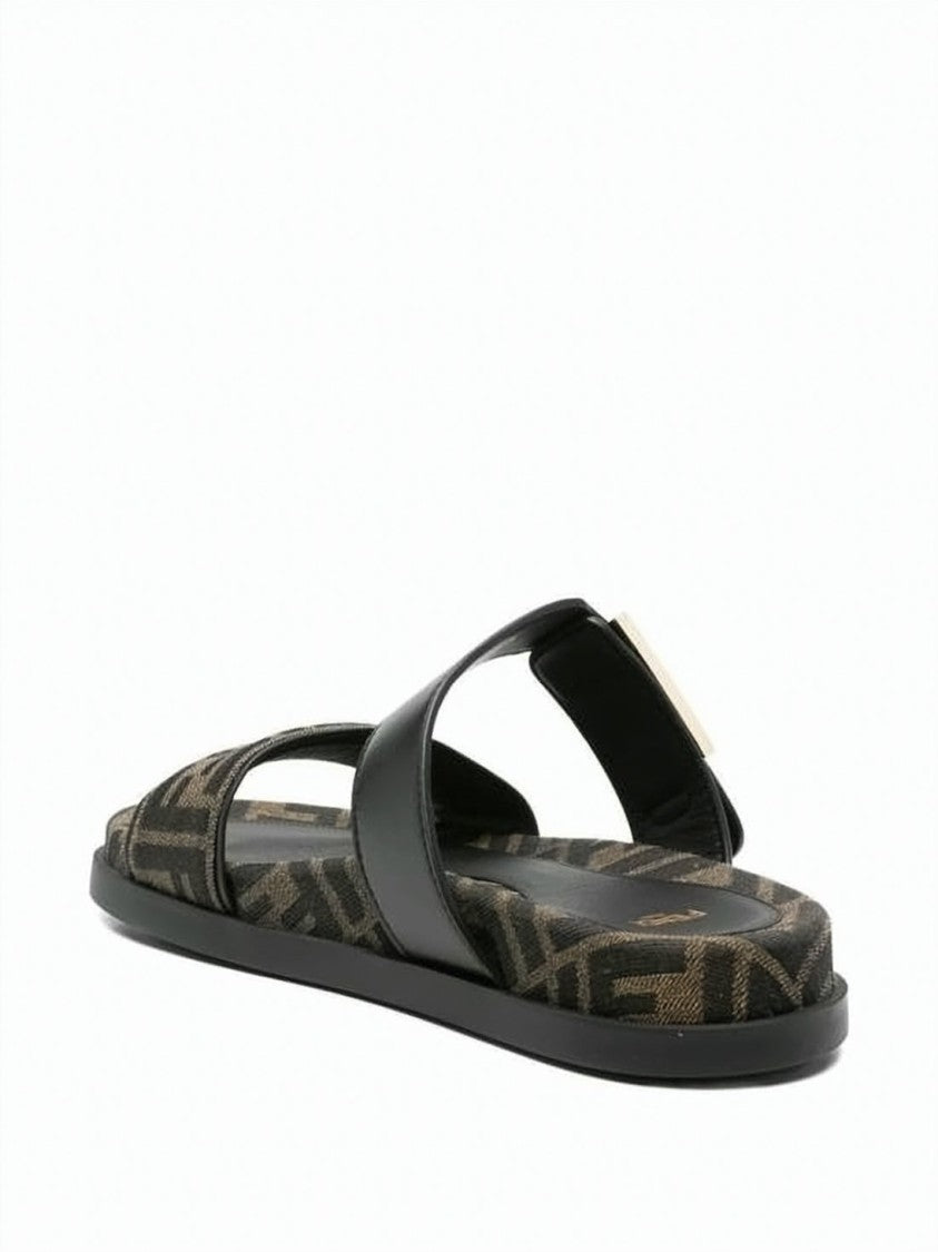 Fendi Fendi Mule Sandal With Monogram Print