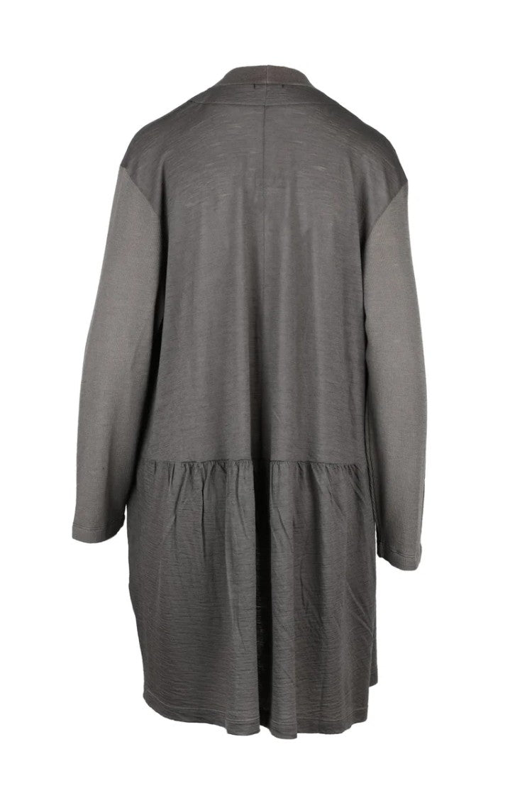 Transit Long Open Cardigan - Brown