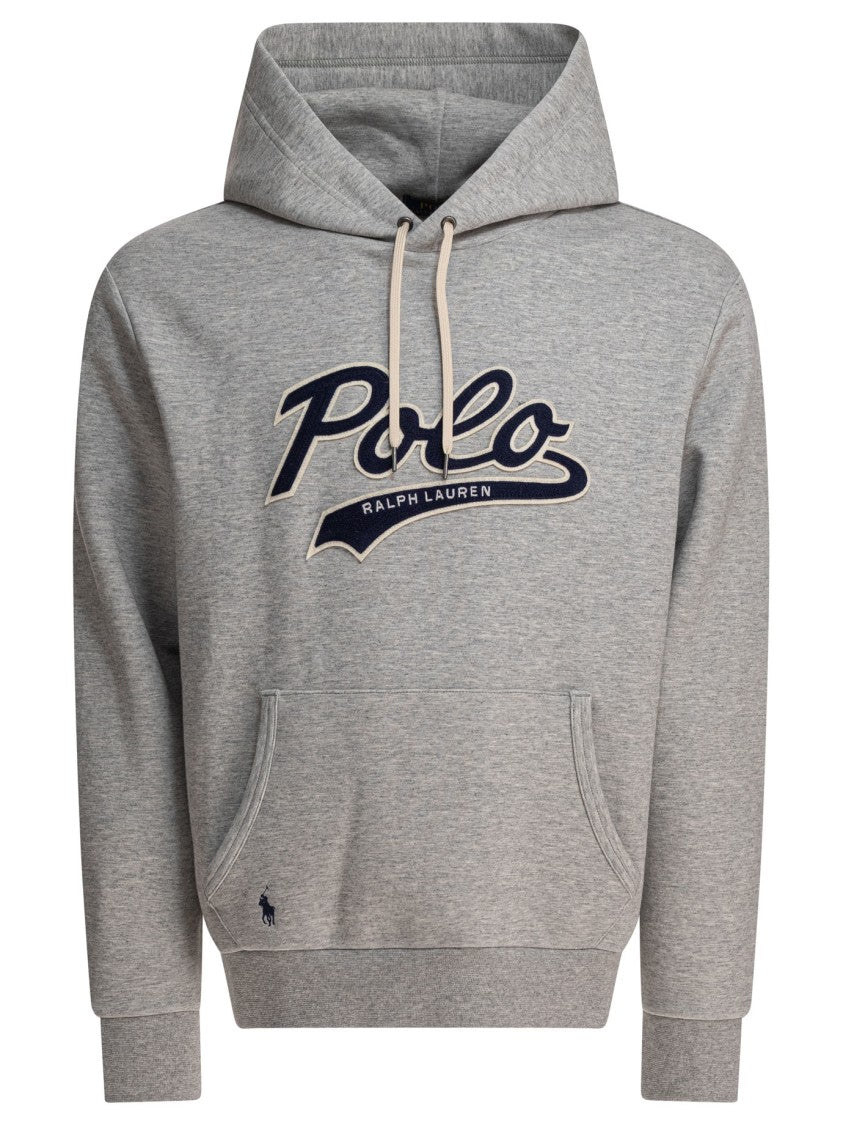 Polo Ralph Lauren Heathered Grey Hoodie With Embroidered Logo