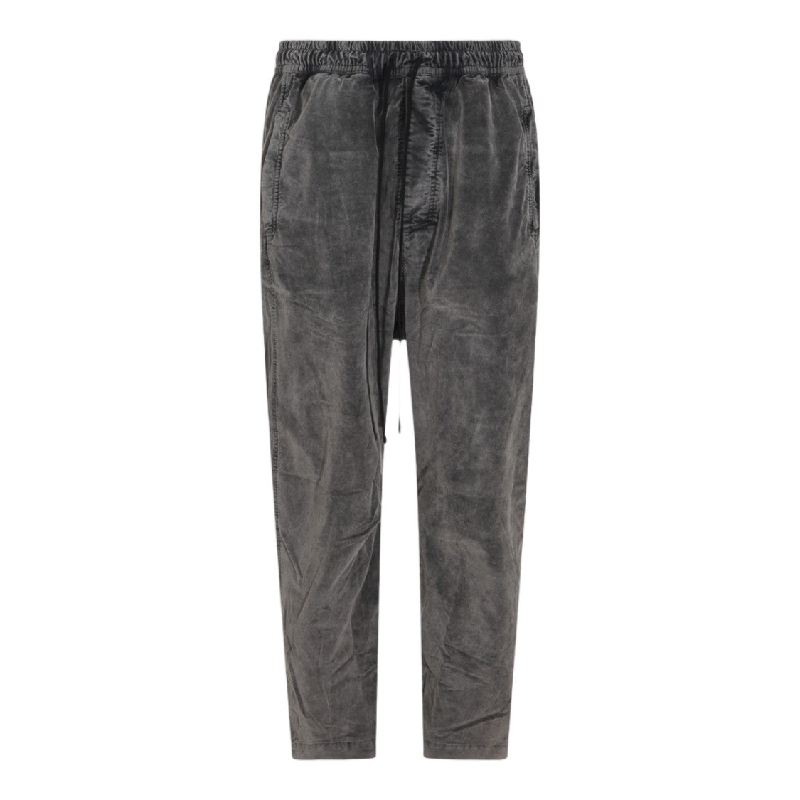 Thom Krom Relaxed Fit Trousers With Distressed Texture And Adjustable Waistband