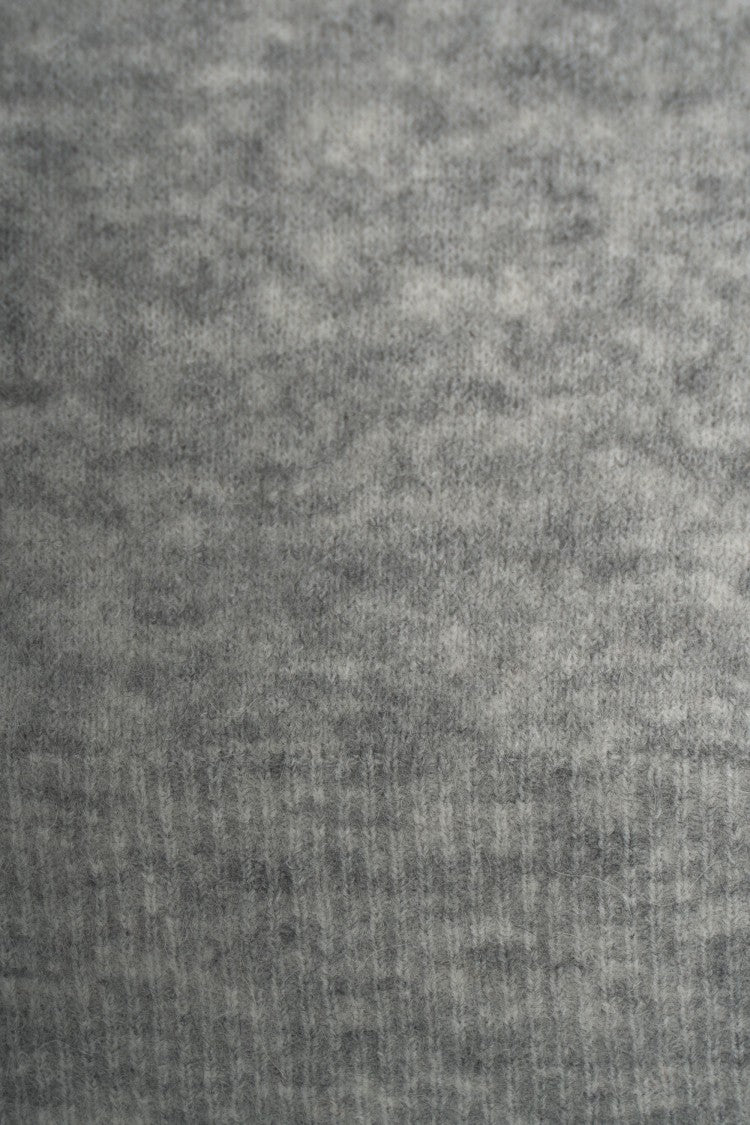 Roberto Collina Heathered High-Neck Pullover With Ribbed Trims