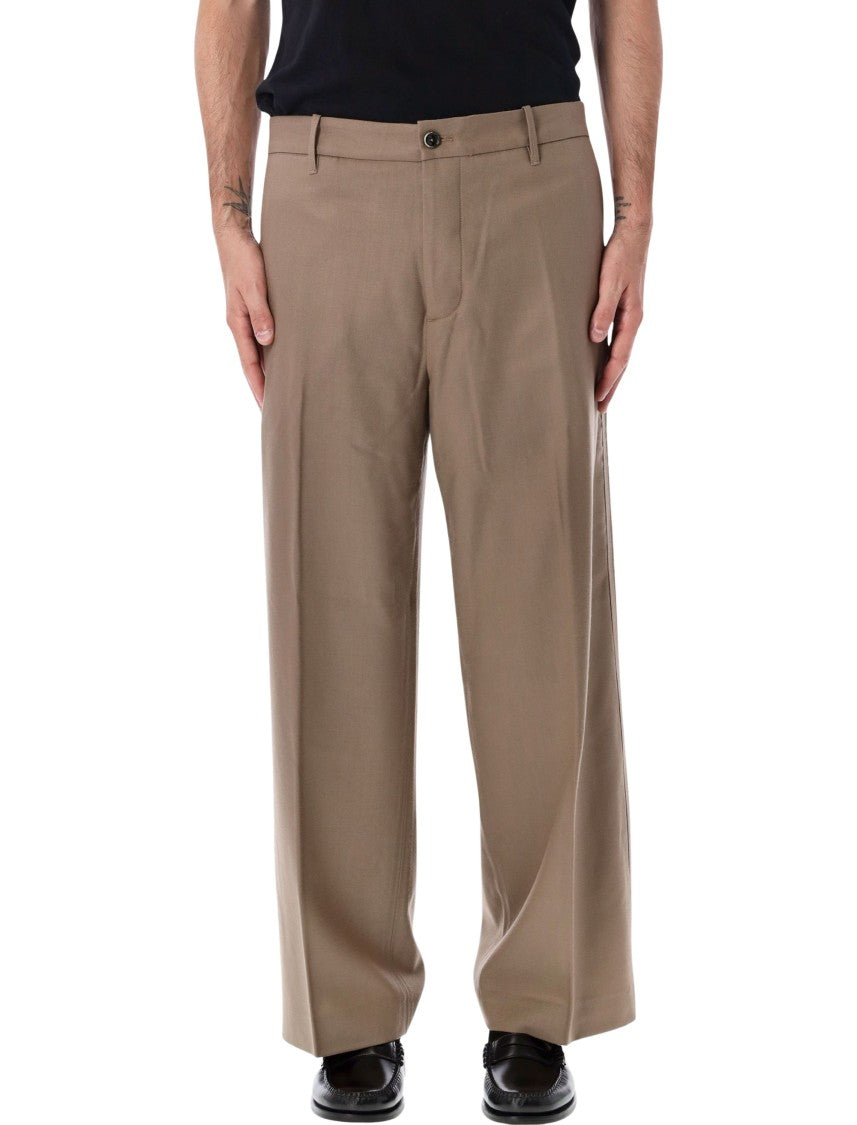 Nine In The Morning Wide-Leg Tailored Thiago Pant With Classic Waistband