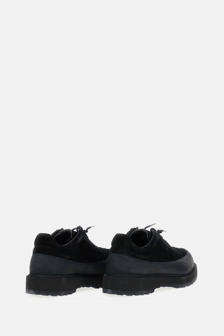 Stone Island Textured Black Sneakers With Suede Upper