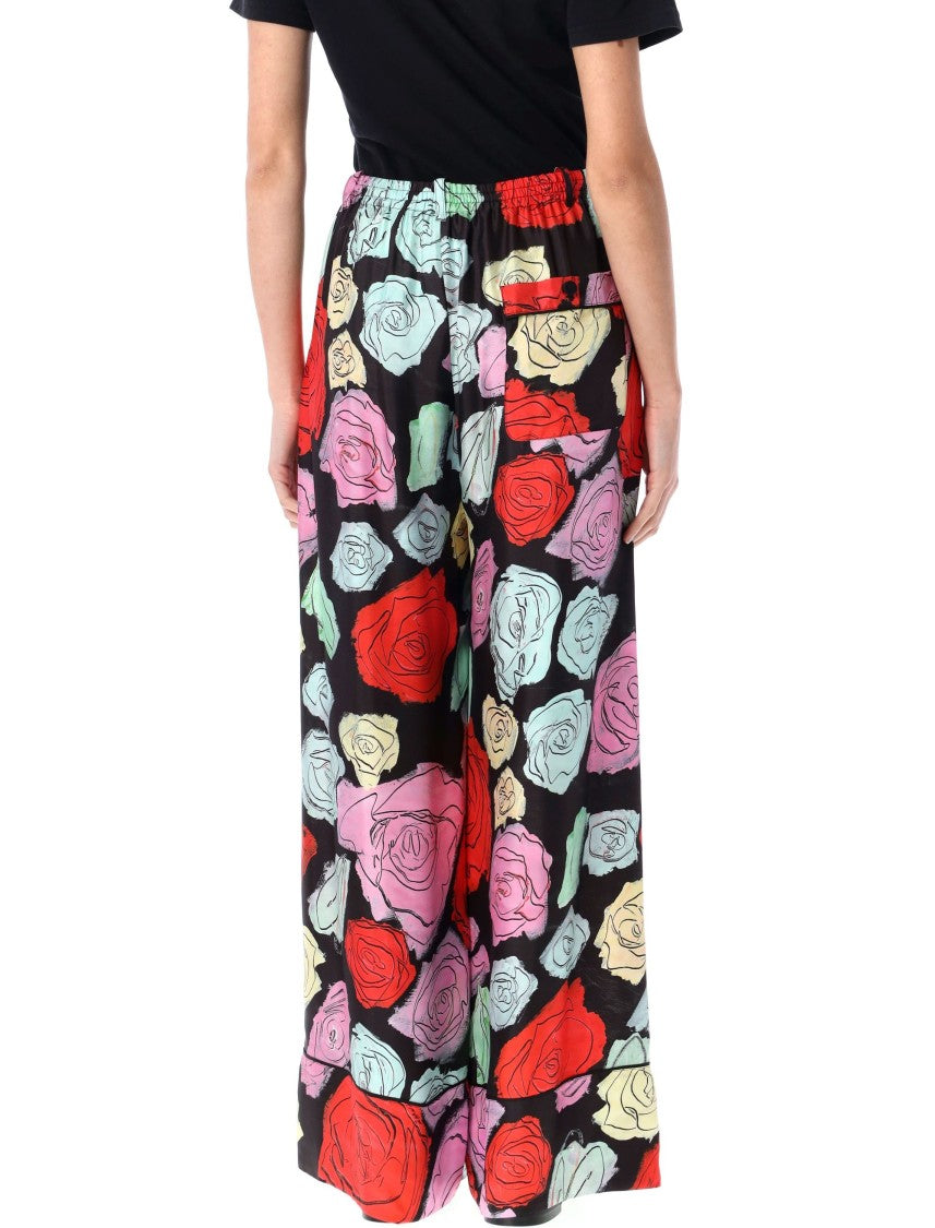 Marni Pijama Pant Silk Twill Roses
