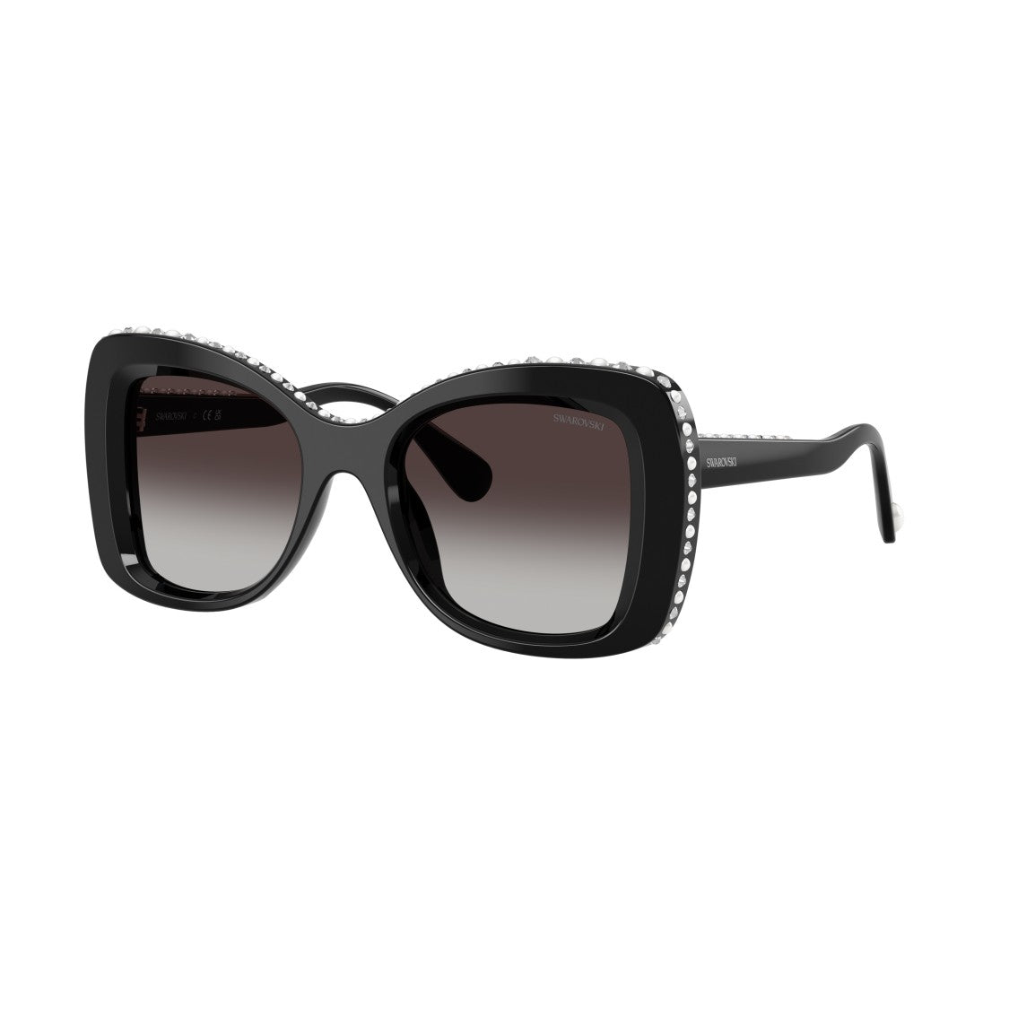 Swarovski 0Sk6062u Oversized Square Sunglasses With Crystal Accents