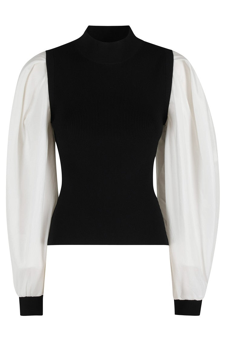 Simkhai Fitted Knit Top With High Neckline