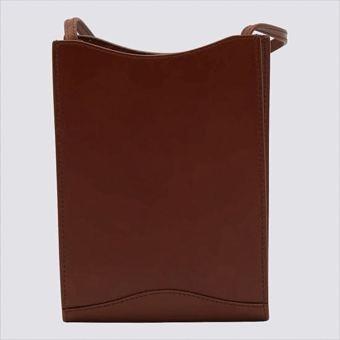 A.P.C. Rectangular Brown Leather Shoulder Bag