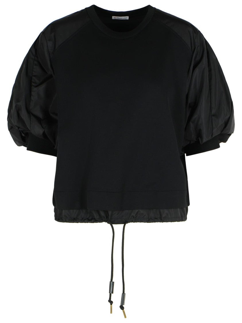 Moncler Over' Black Cotton T-Shirt