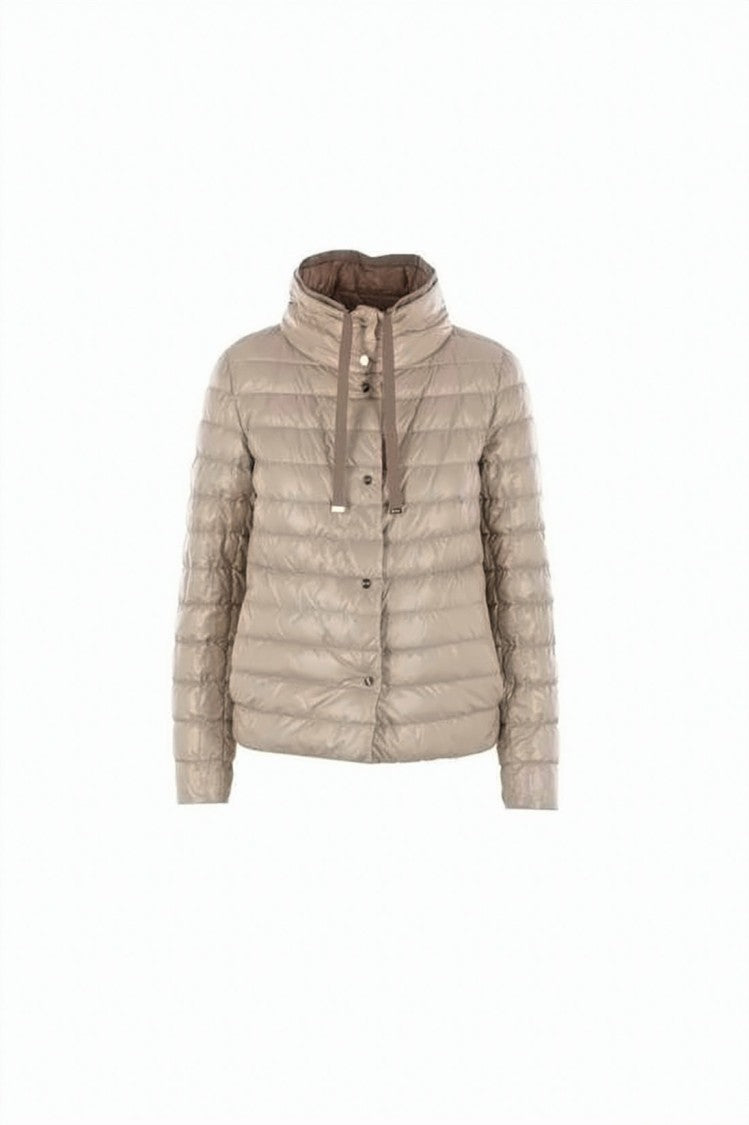 Herno Black Short Quilted High Collar Jacket