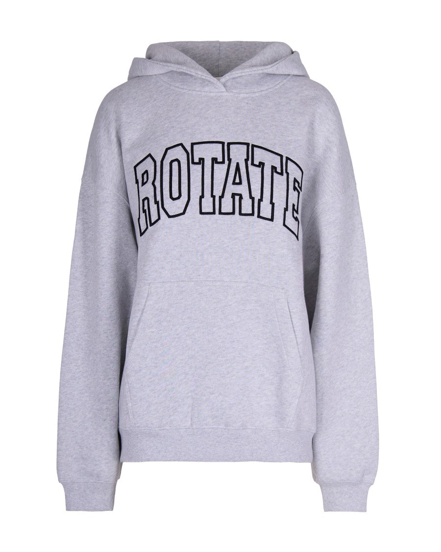 Rotate Light Grey Melange Heavy Sweat Hoodie