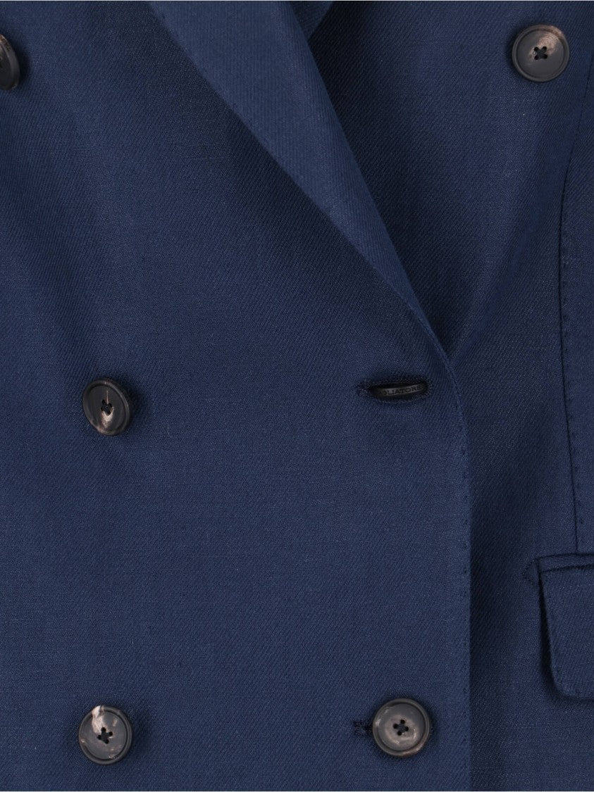 Tagliatore Navy T Jasmine Tailored Linen Suit