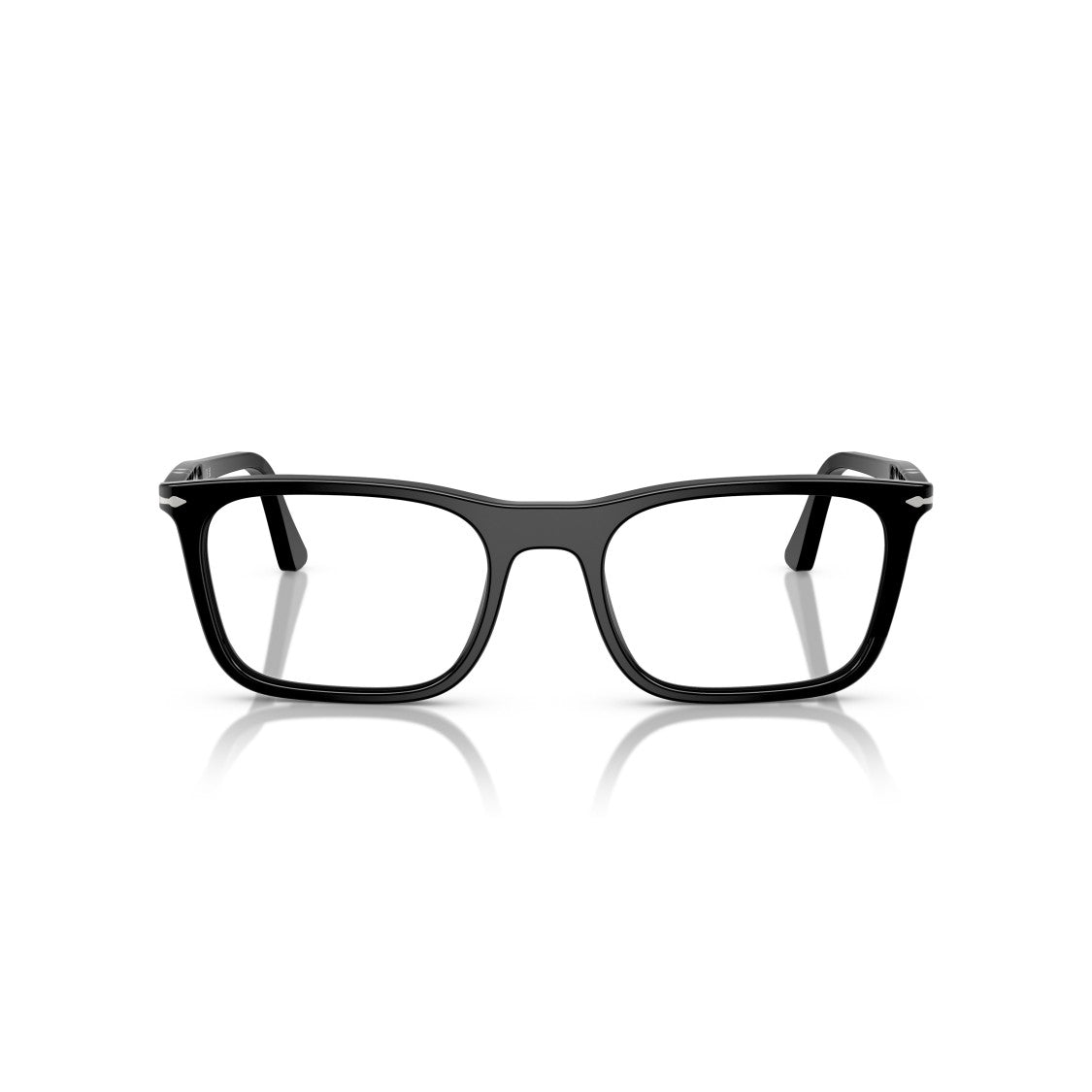 Persol 0Po3358v Rectangular Acetate Eyeglasses With Silver Accents