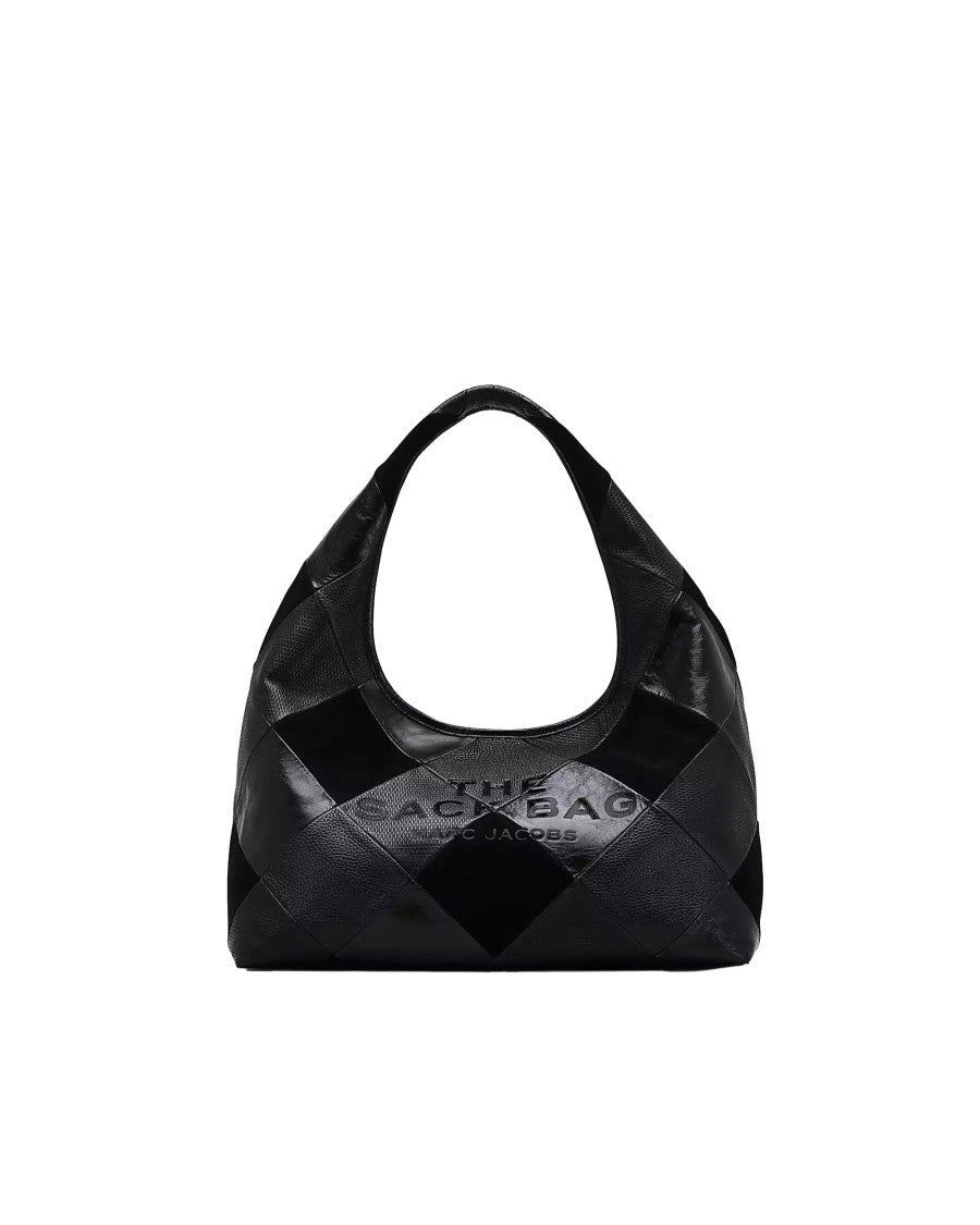Marc Jacobs Black Handcrafted Suede Patchwork Hobo Bag