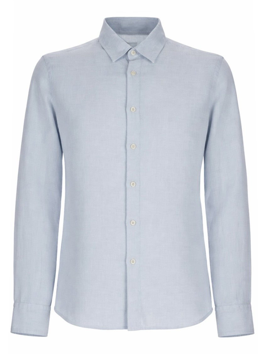 120% Lino Linen Traditional Collar Relaxed Shirt