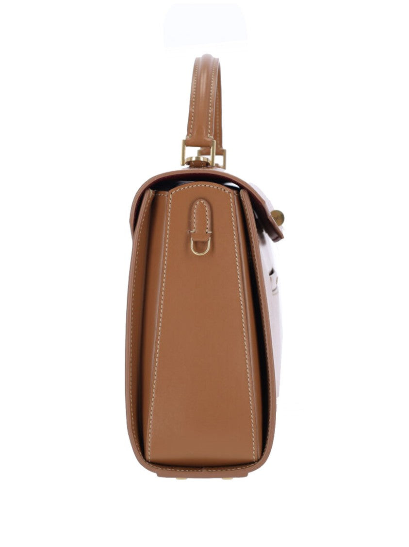 Anya Hindmarch Brown Mortimer Flap Leather Handbag