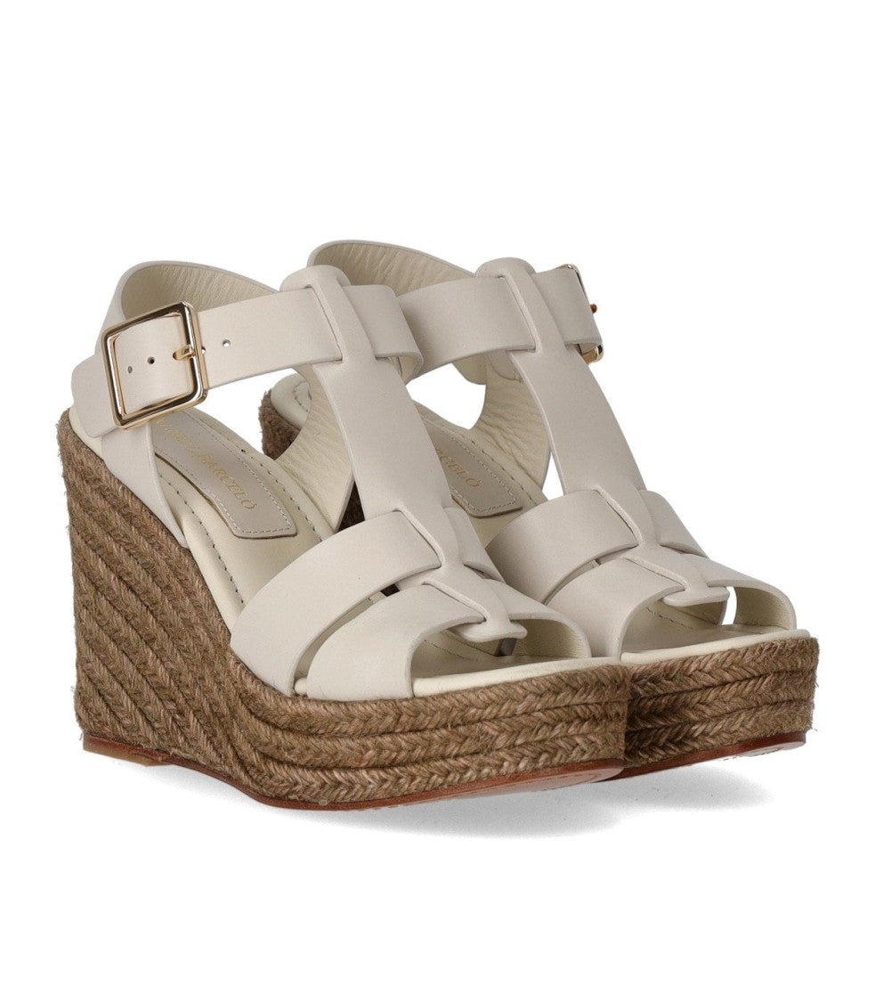 Paloma Barceló Alison White Wedge Sandal