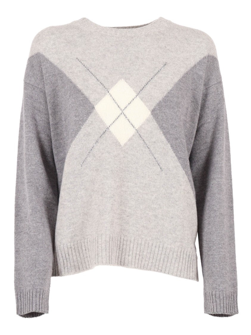 Kangra Cashmere Cashmere-Wool Blend Crew Neck Sweater