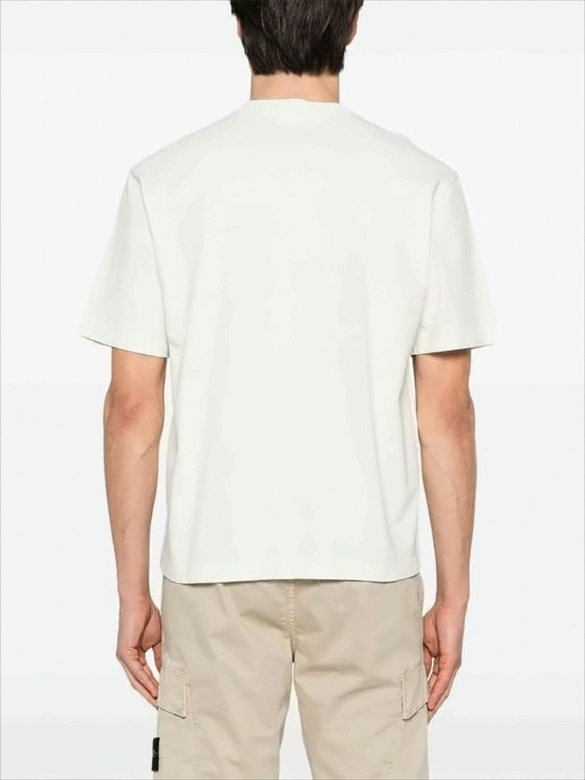Stone Island Short-Sleeved Crew Neck T-Shirt With Subtle Emblem Patch