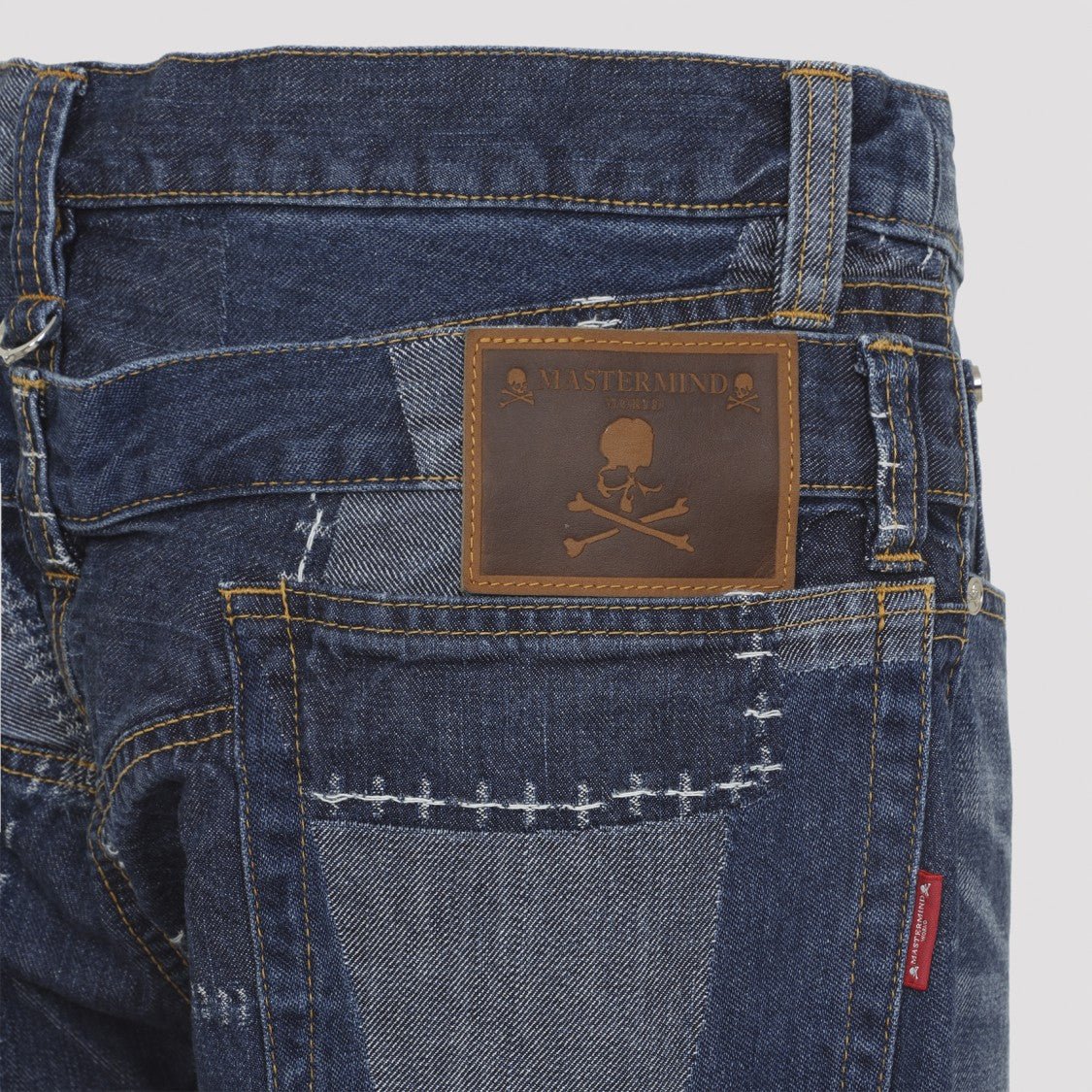 Mastermind Classic Straight-Cut Distressed Denim Jeans