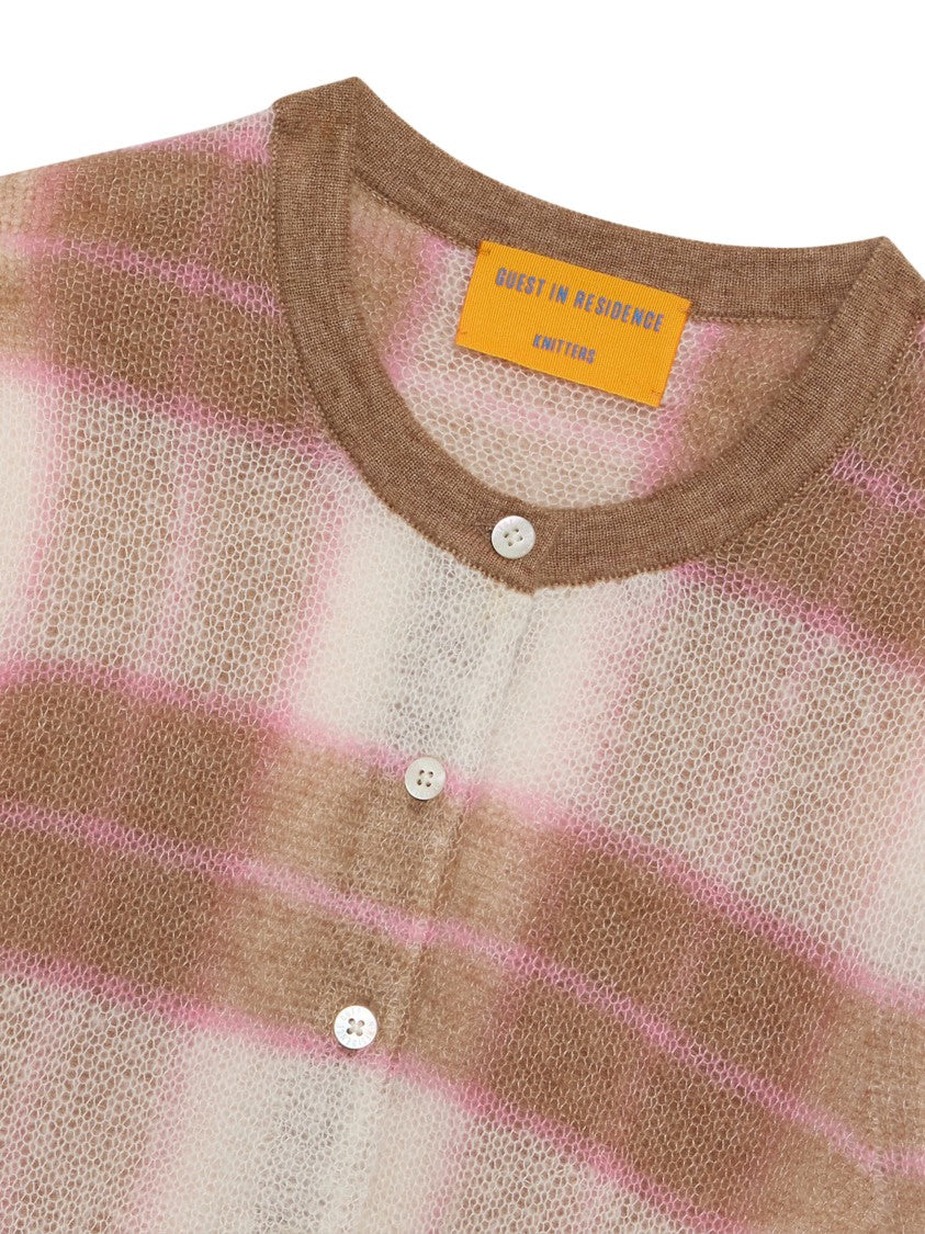 Guest In Residence Shadow Plaid Cardigan With Relaxed Fit
