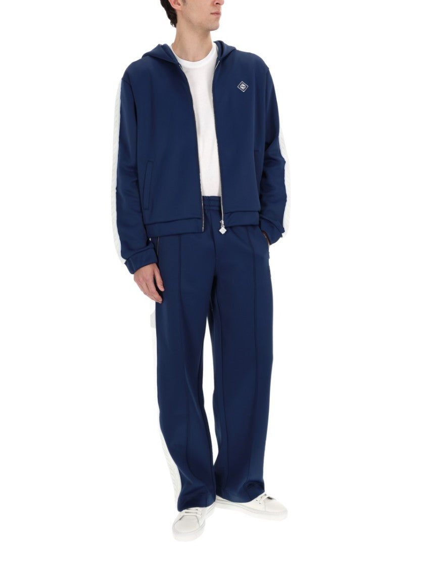 Casablanca Navy Blue Side Stripes Track Pants