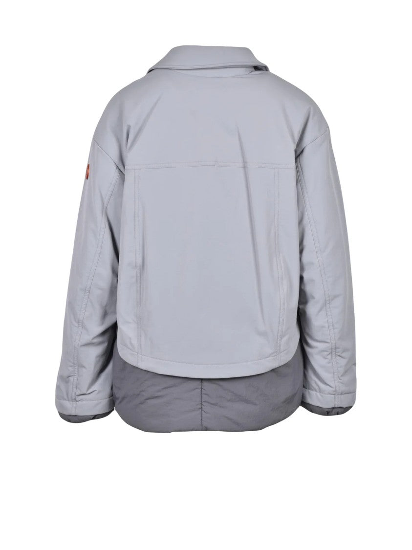 Dekker Light Grey Padded Polyamide-Blend Coat