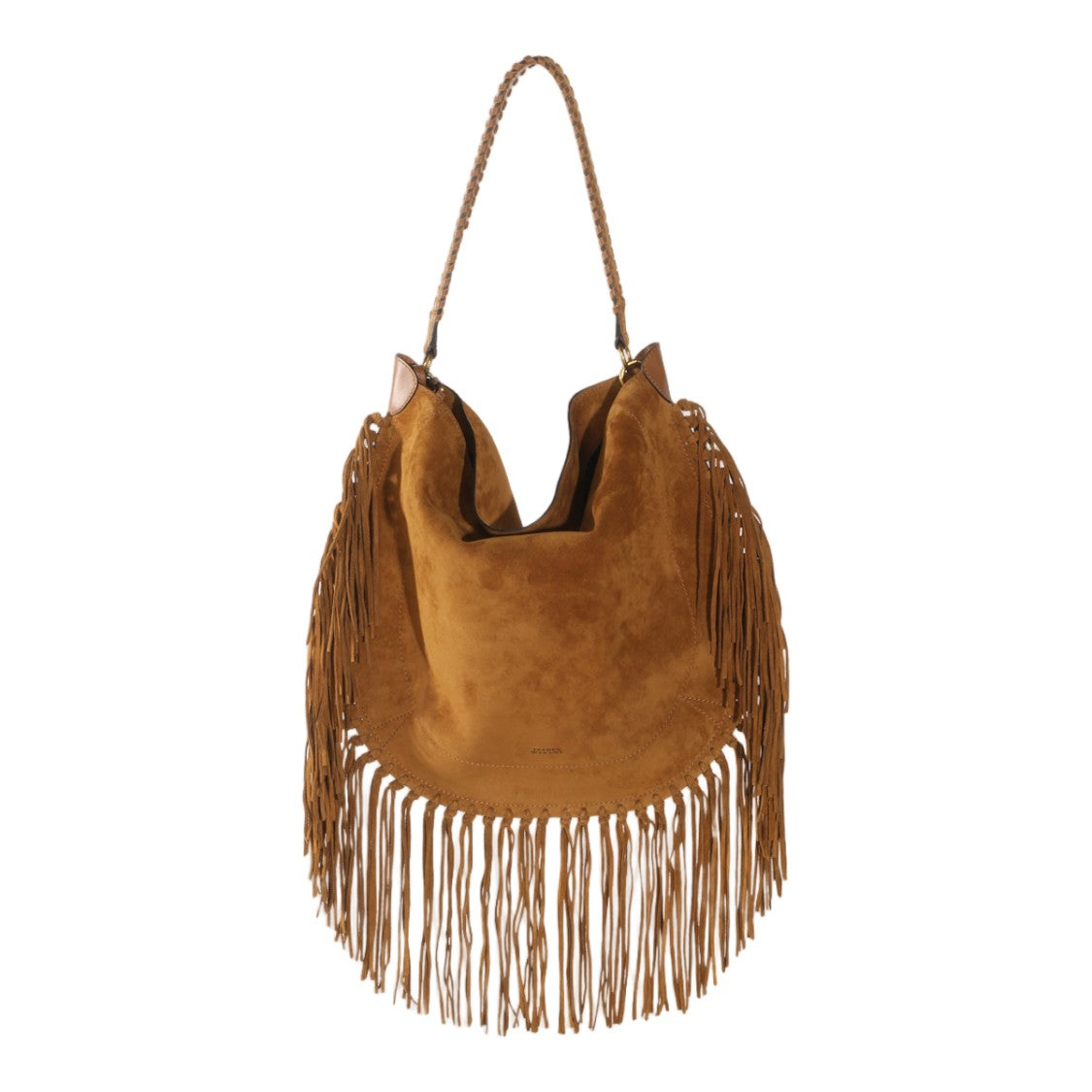 Isabel Marant Soft Suede Bag With Fringe Detailing And Braided Strap